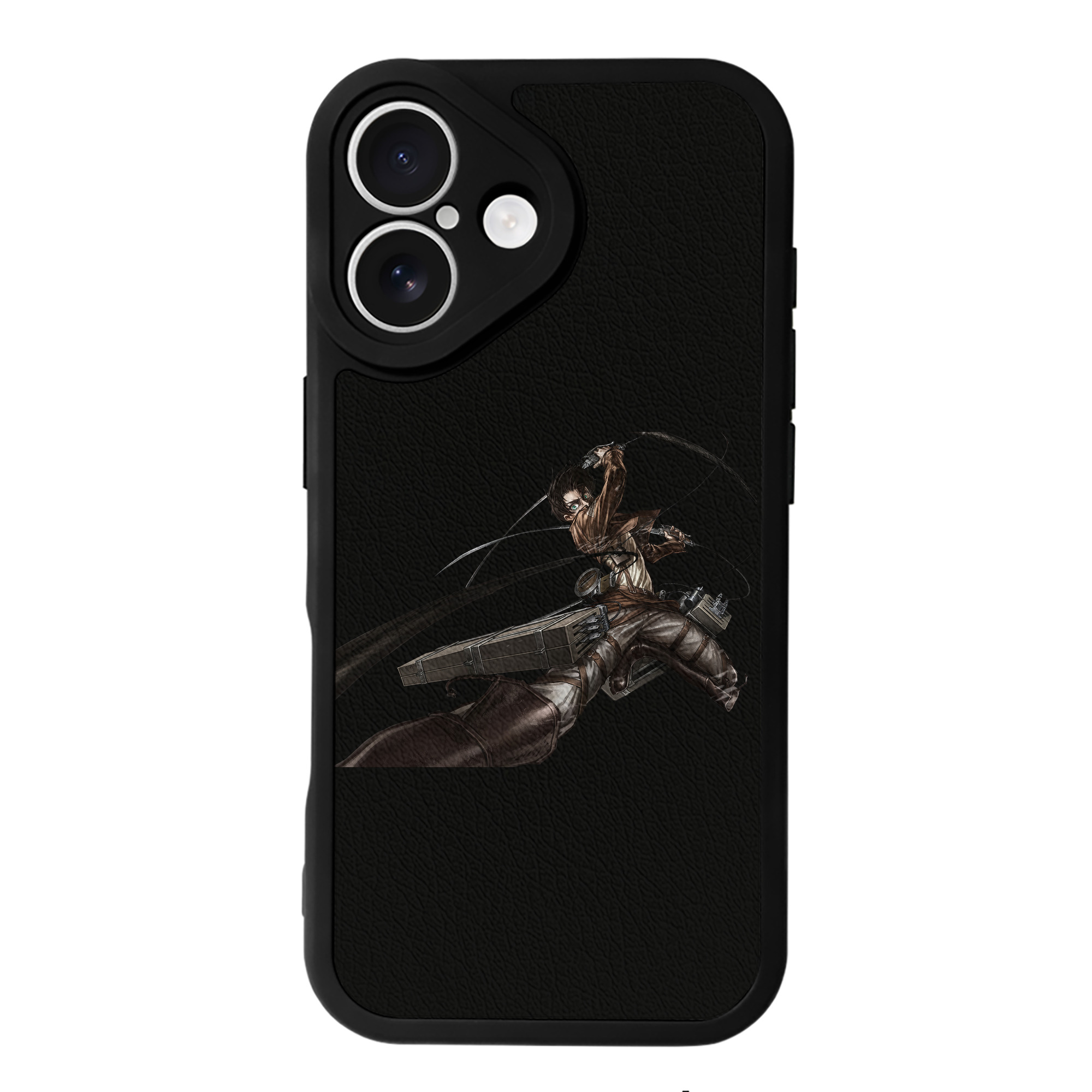（画像用） 進撃の巨人 エレン･イェーガー Attack on Titan Eren Jäger 【iPhone 16シリーズ対応】シリコンスマホケース（レザー調） 材質：シリコン